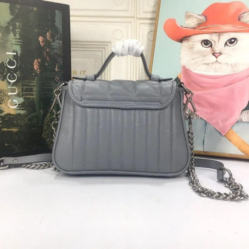 VELORA - Marmont Mini Top Handle Bag Grey