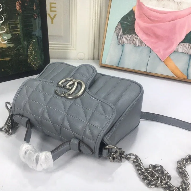 VELORA - Marmont Mini Top Handle Bag Grey