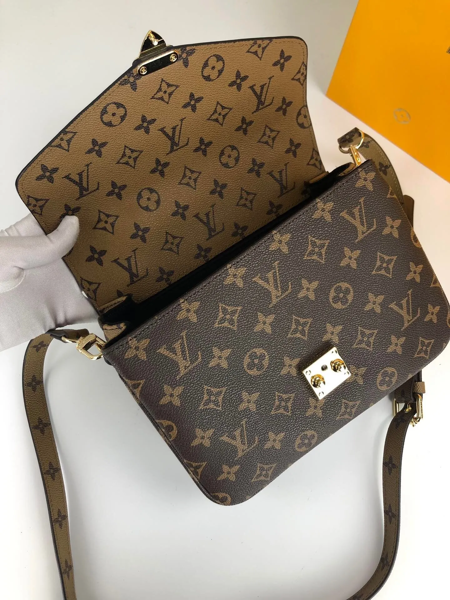 VELORA - Pochette Métis Monogram Bag Mix Brown