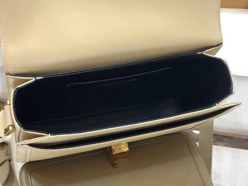 VELORA - Solferino Medium Leather Bag Beige