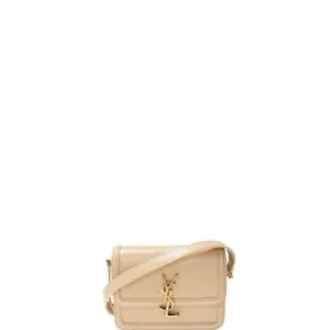VELORA - Solferino Medium Leather Bag Beige
