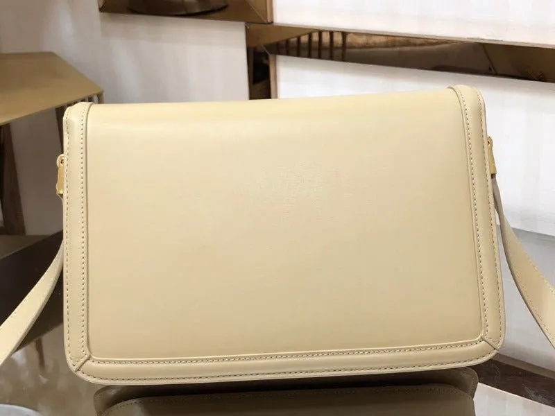 VELORA - Solferino Medium Leather Bag Beige