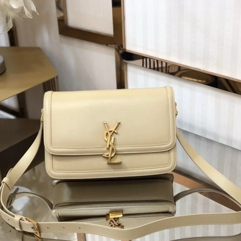 VELORA - Solferino Medium Leather Bag Beige