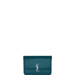VELORA - Solferino Medium Leather Bag Turquoise