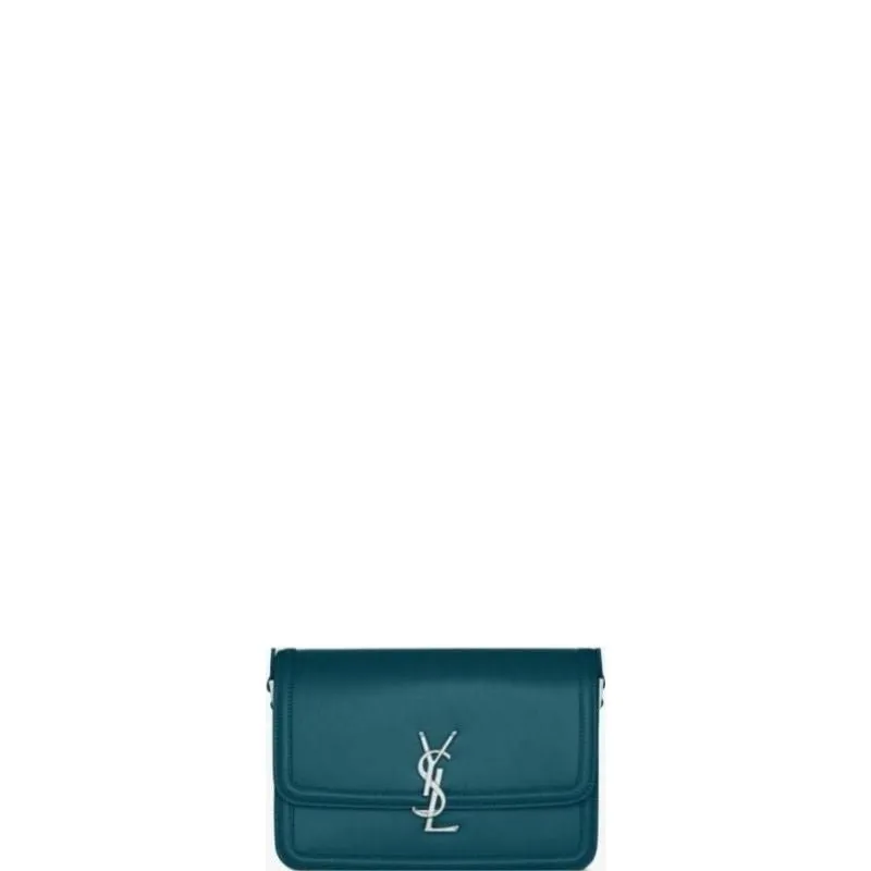 VELORA - Solferino Medium Leather Bag Turquoise