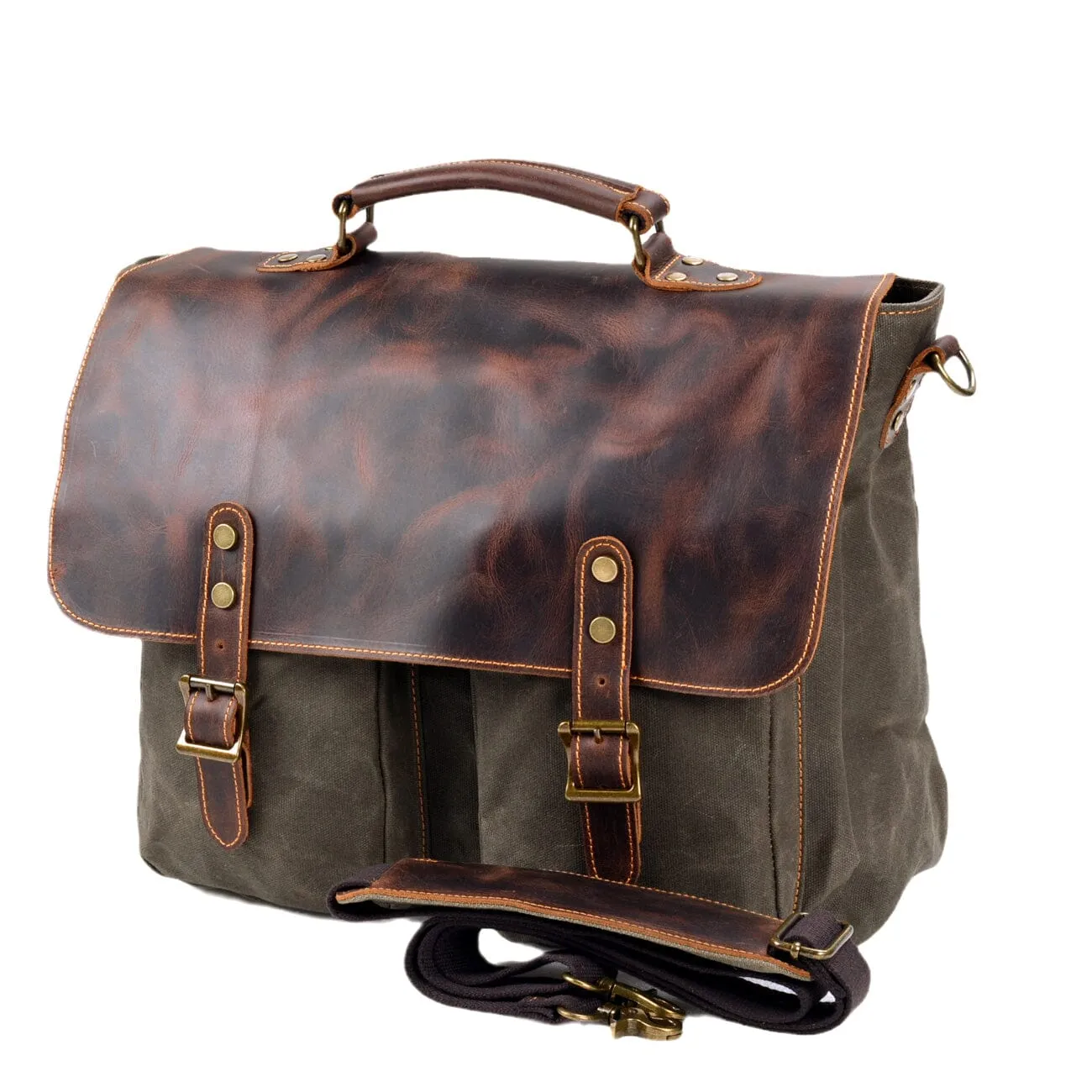Vintage Canvas Messenger Bag | ANSEN
