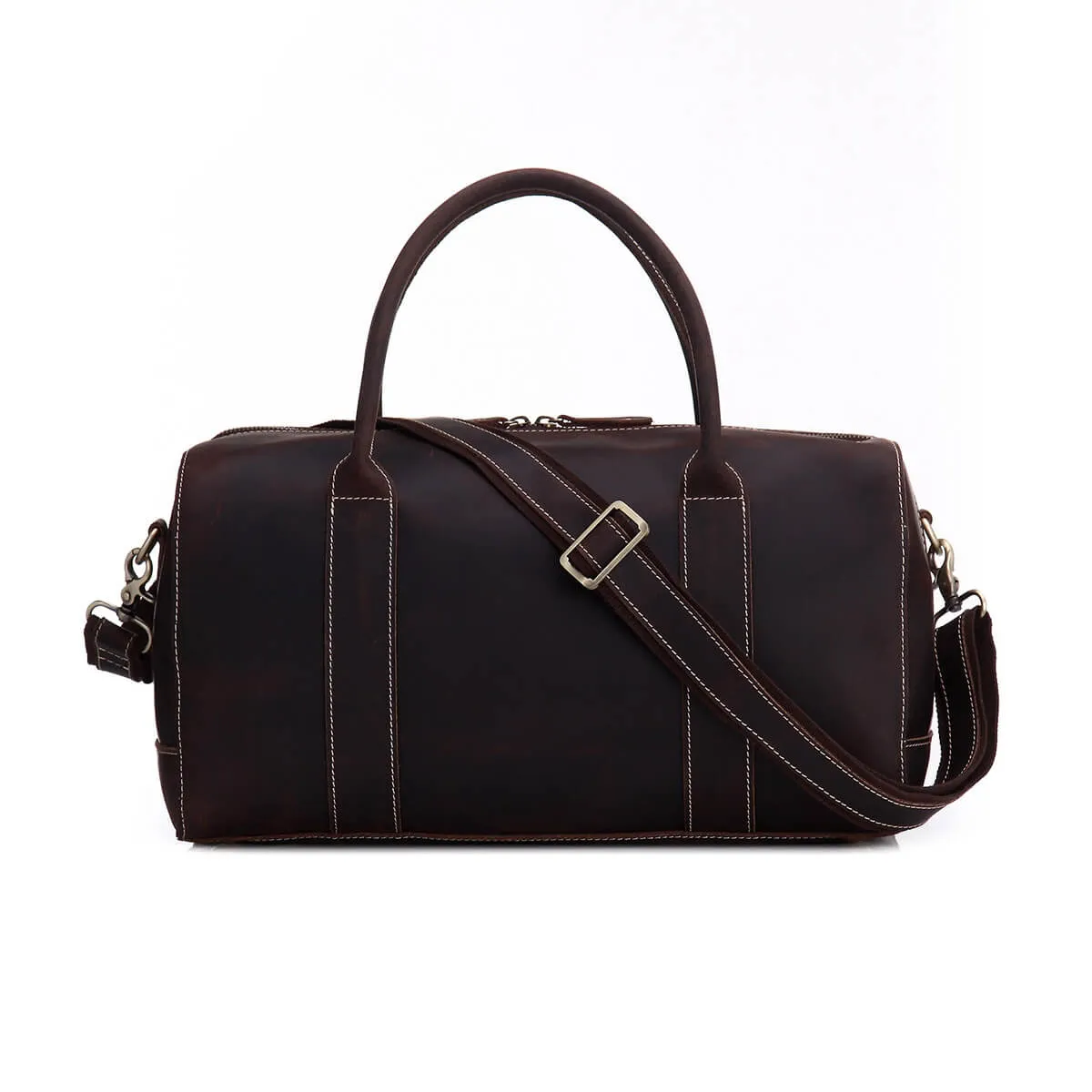 Vintage Full Grain Leather Travel Bag, Duffle Bag, Weekender Bag 8643