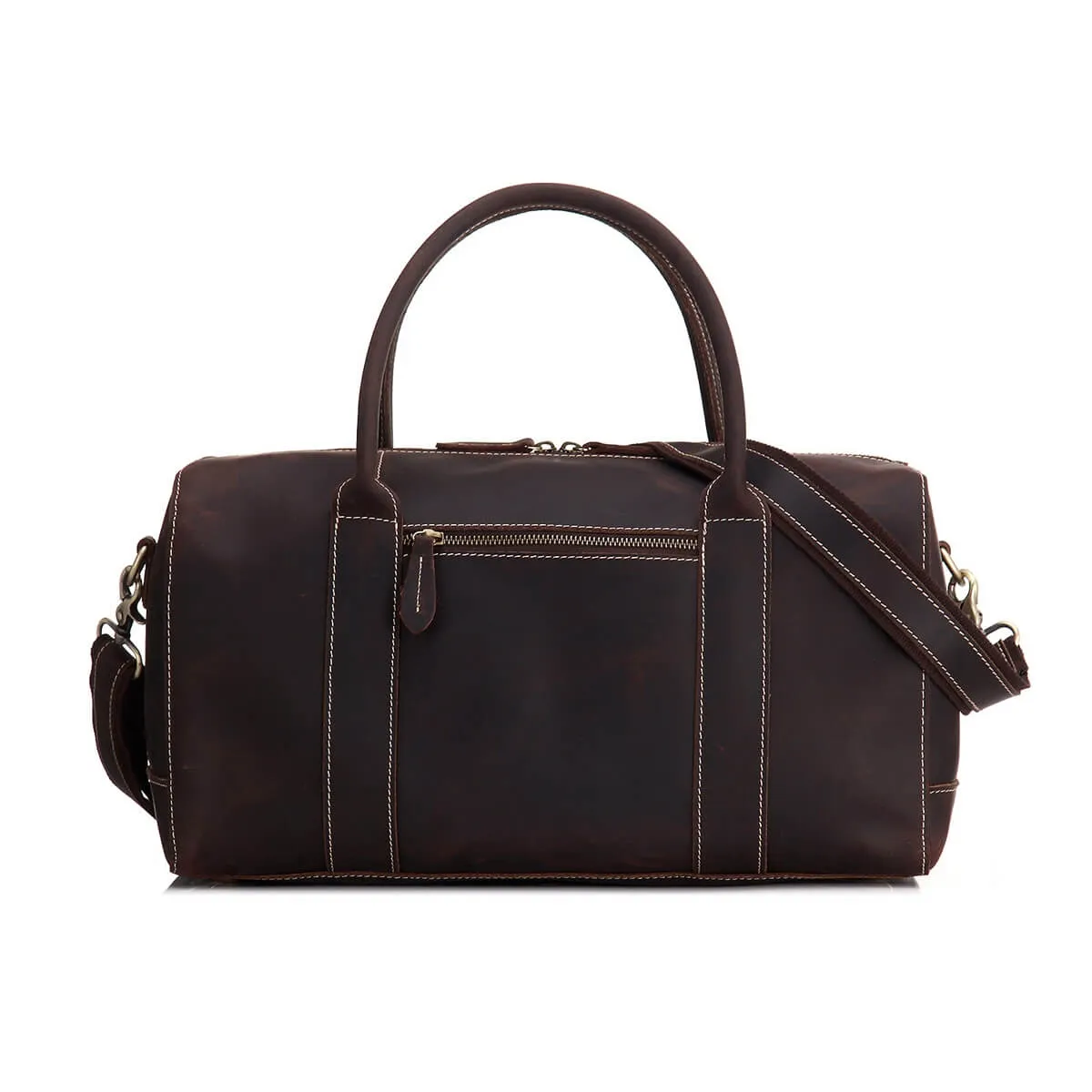 Vintage Full Grain Leather Travel Bag, Duffle Bag, Weekender Bag 8643