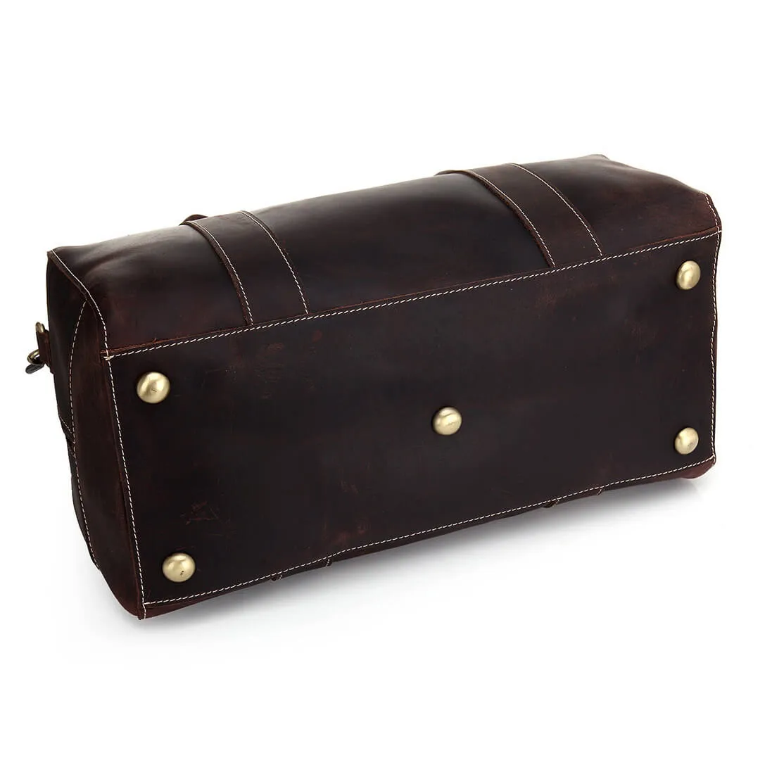 Vintage Full Grain Leather Travel Bag, Duffle Bag, Weekender Bag 8643
