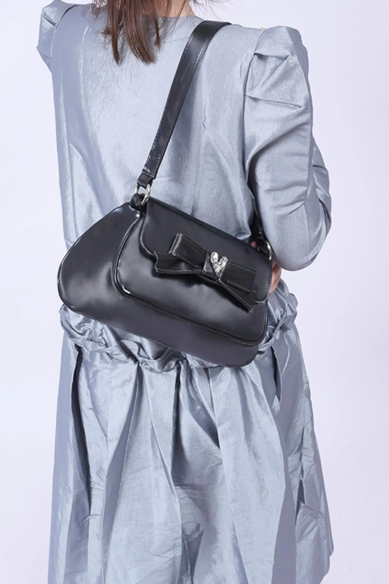 Vintage Glossy Crossbody Bag