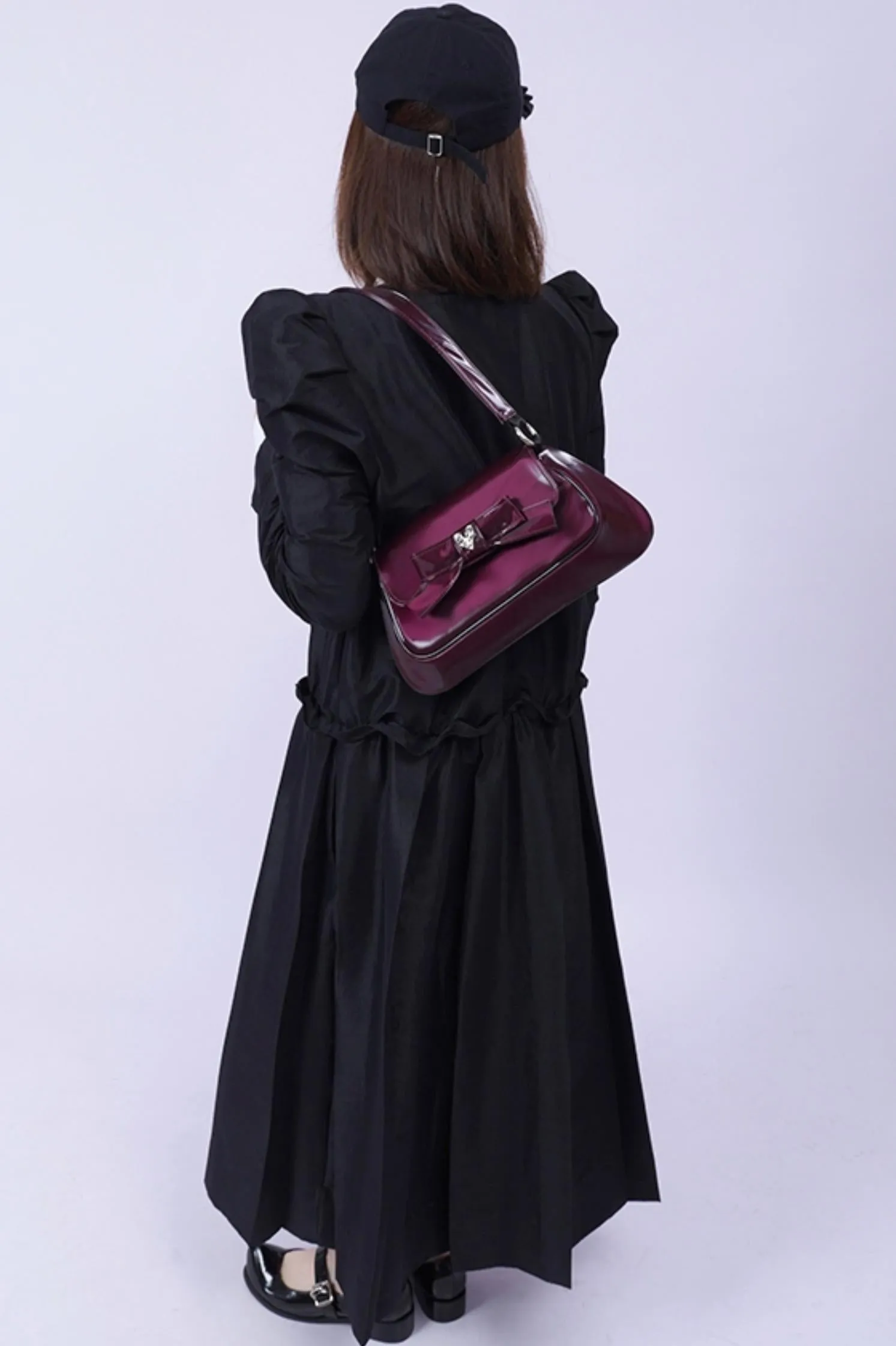 Vintage Glossy Crossbody Bag