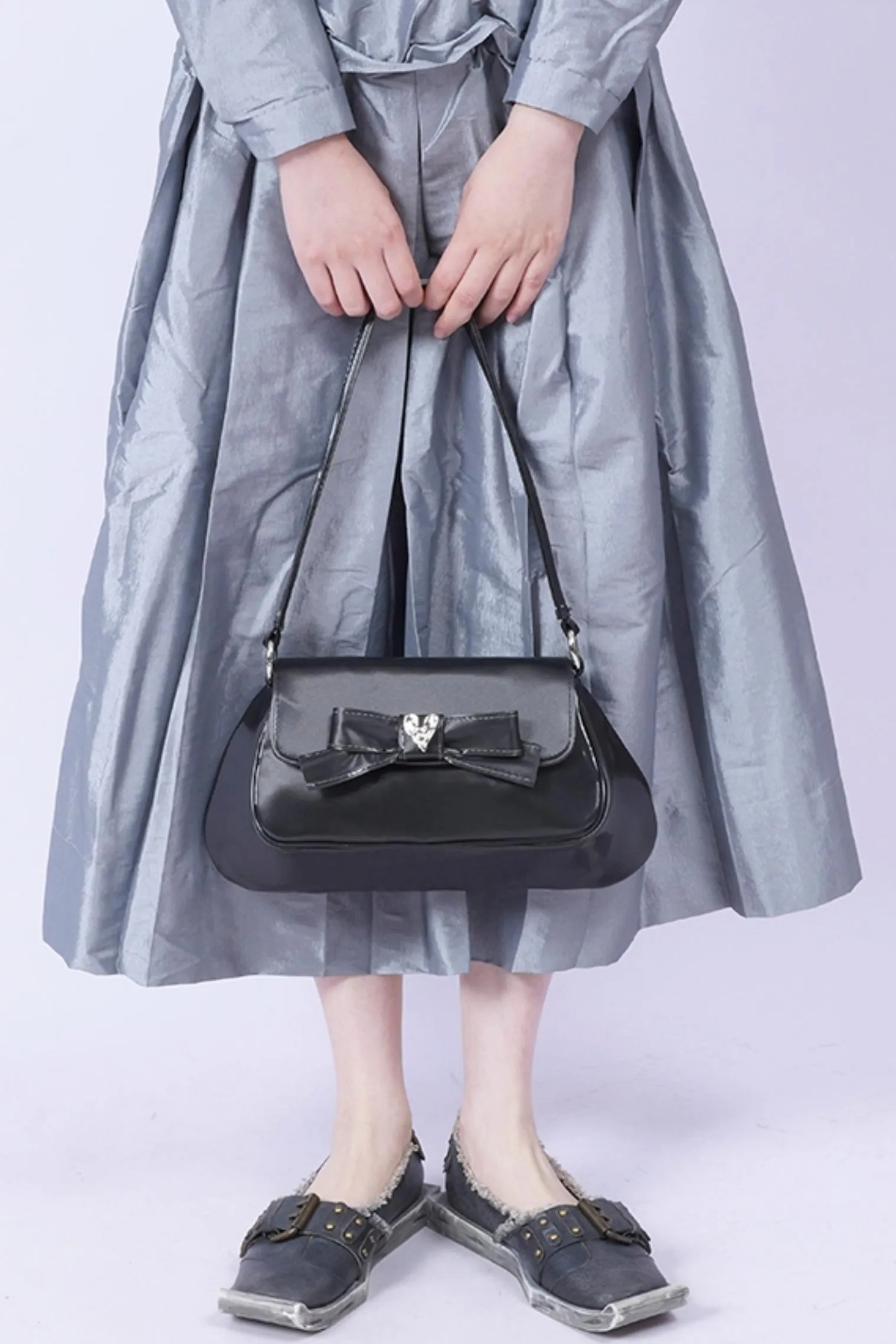 Vintage Glossy Crossbody Bag