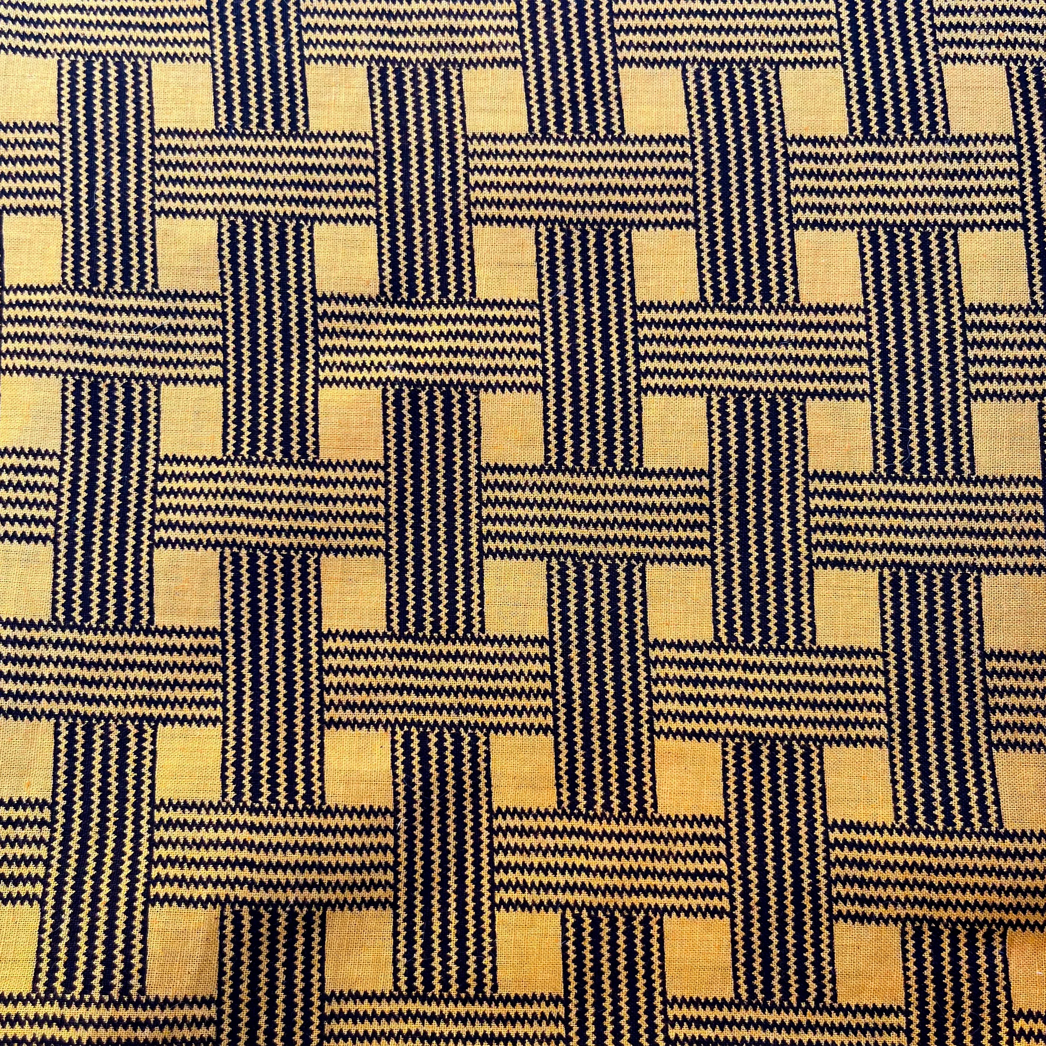 Vintage IKEA bags - blue pixies with red wool and gold and black check lining