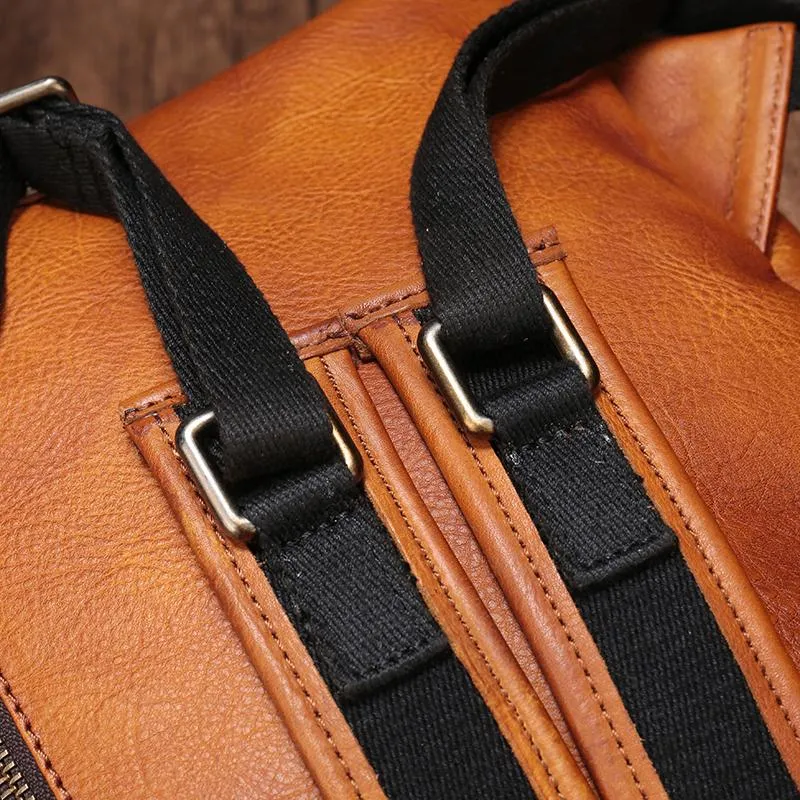 Vintage Leather Purse Cute 13" Backpacks Shoulder Travel Bags