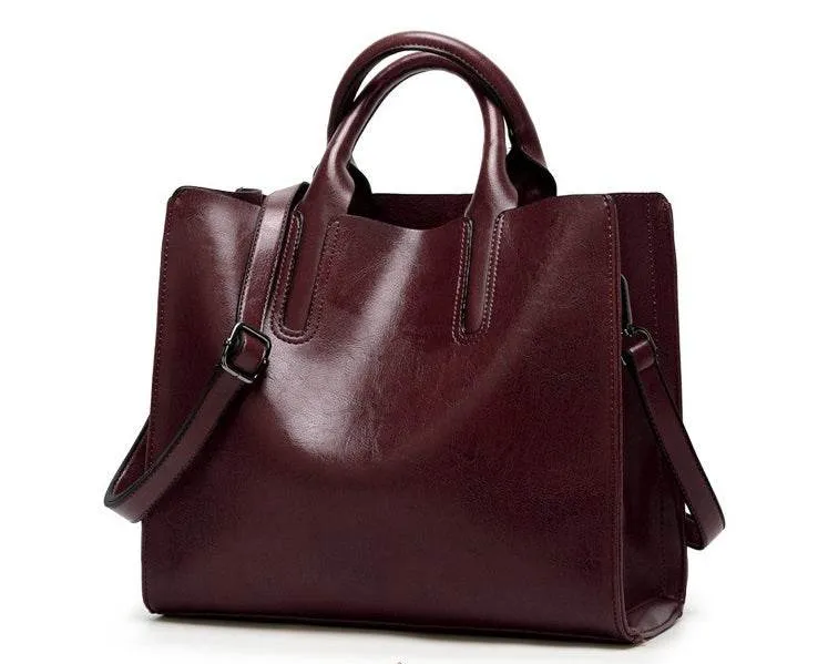 Vintage PU Bags Women Messenger Bags High Quality Oil Wax Female Leather Handbags Ladies Shoulder Bag