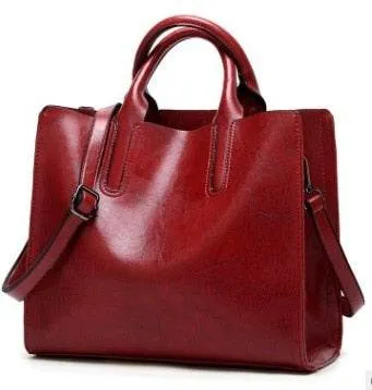 Vintage PU Bags Women Messenger Bags High Quality Oil Wax Female Leather Handbags Ladies Shoulder Bag