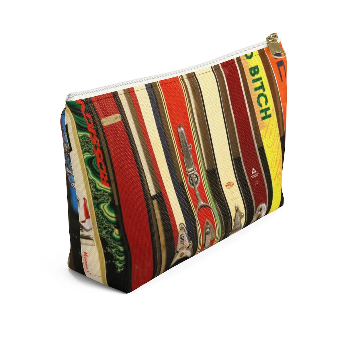 Vintage Skis and Bindings - Accessory Pouch w T-bottom