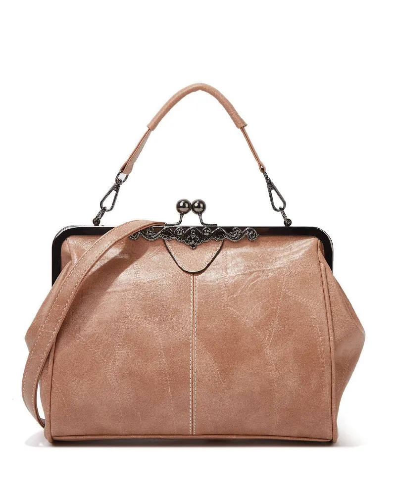 Vintage Stylish Kiss Lock Clutch