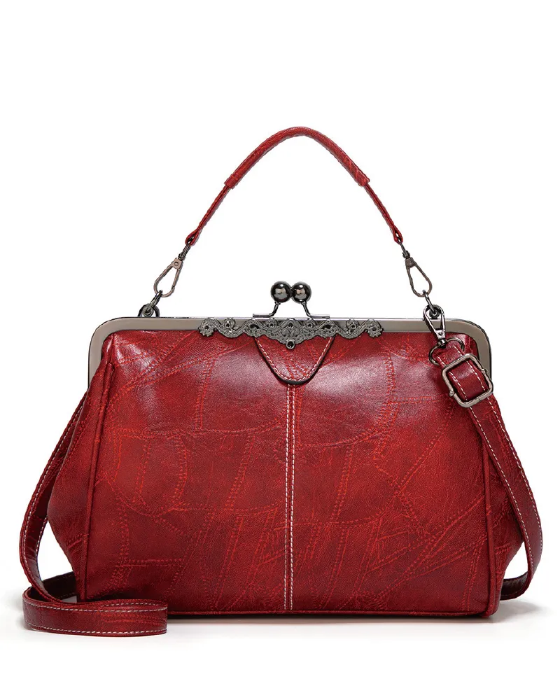 Vintage Stylish Kiss Lock Clutch