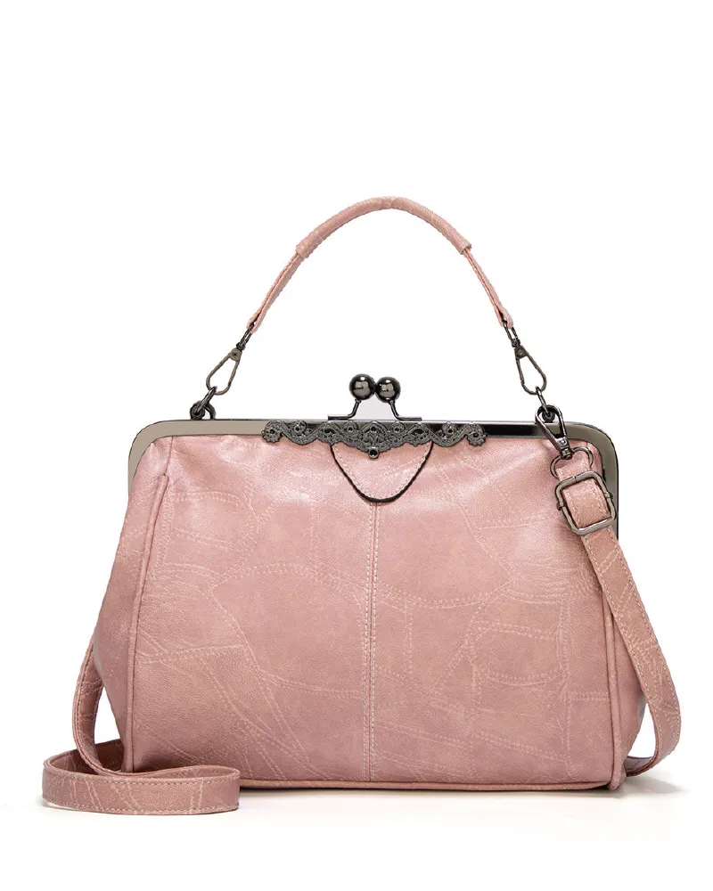 Vintage Stylish Kiss Lock Clutch