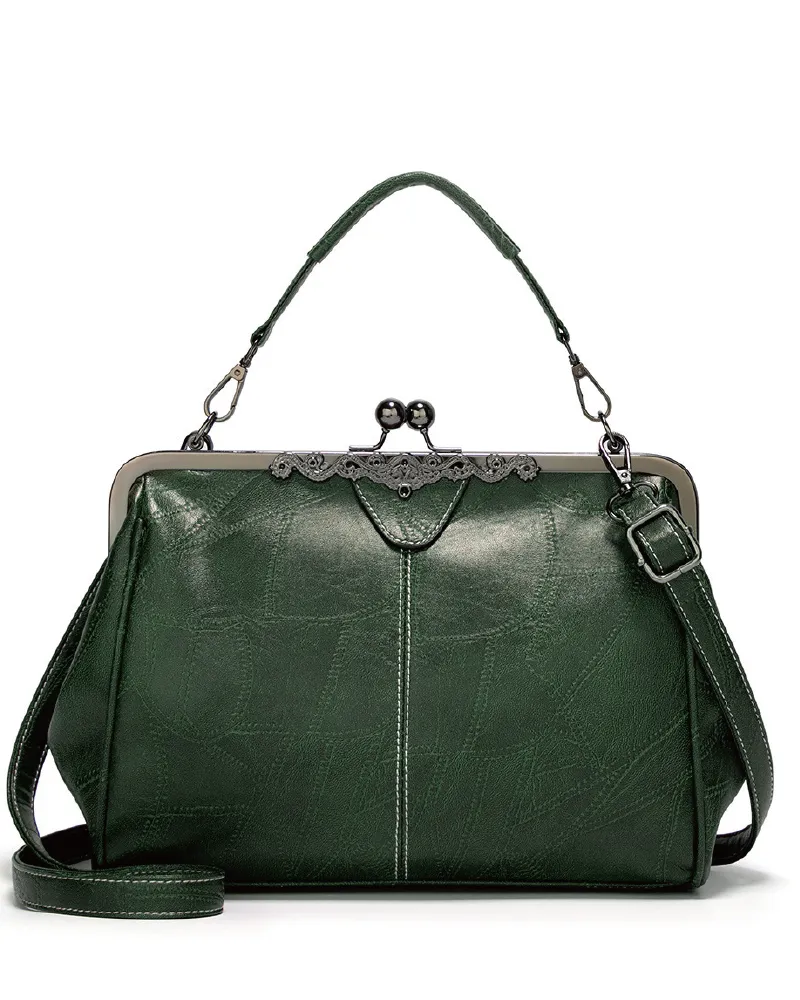 Vintage Stylish Kiss Lock Clutch