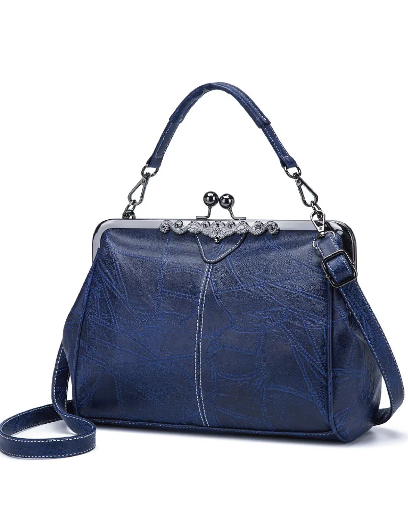 Vintage Stylish Kiss Lock Clutch
