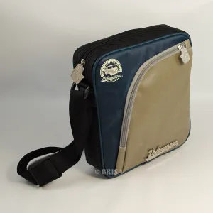 VW T1 Bus Vintage Look iPad Bag With Tire Tread Edging - Blue/Grey
