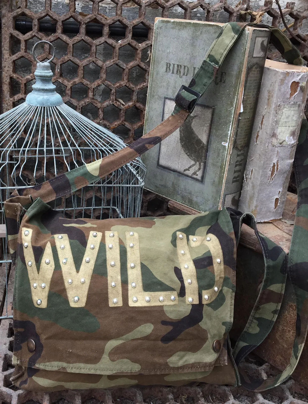 'Wild' Camo Messenger Bag