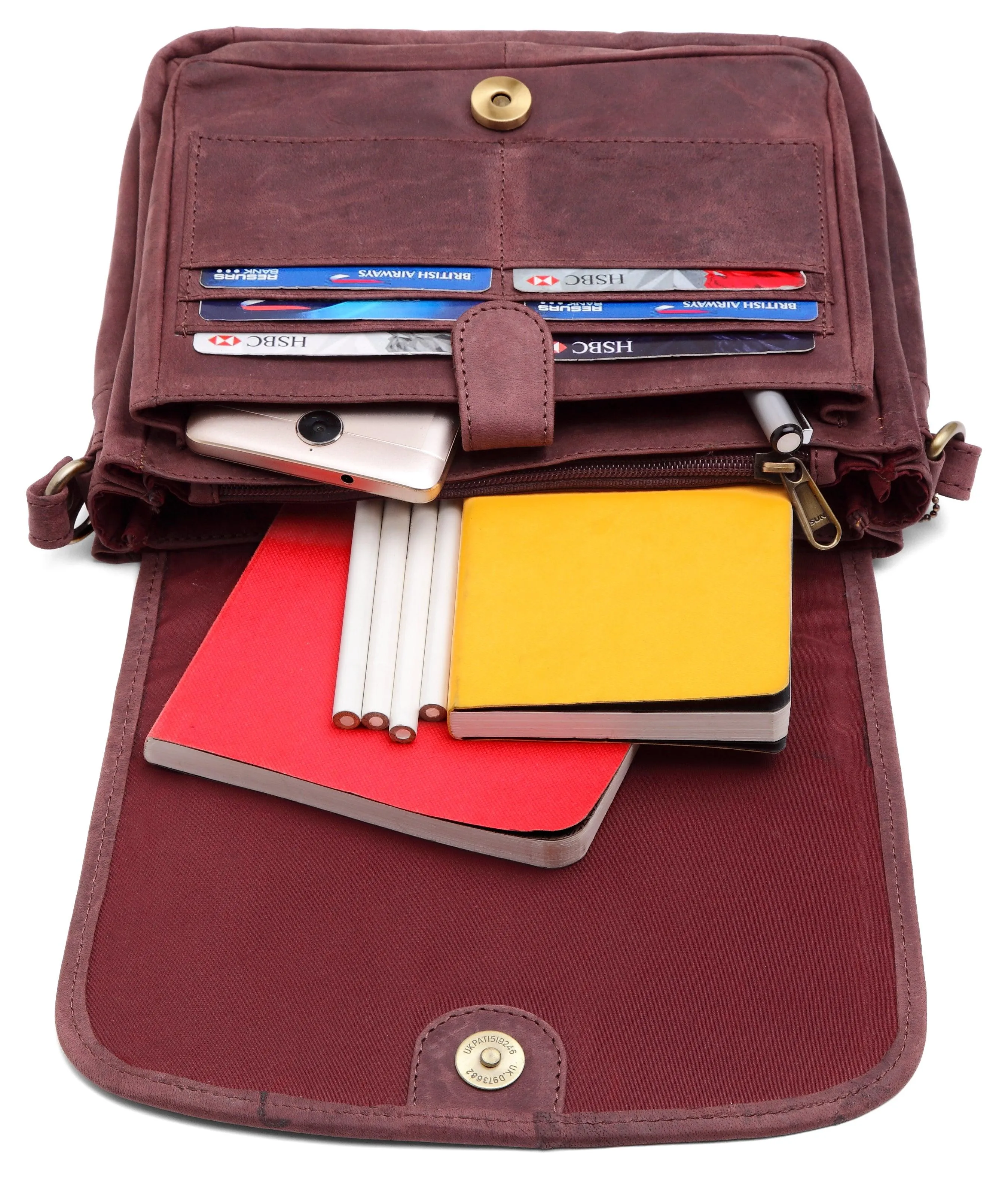 WILDHORN®Oliva Crossbody Bags for Women-Premium Leather Vintage Fashion Purse with Adjustable Strap