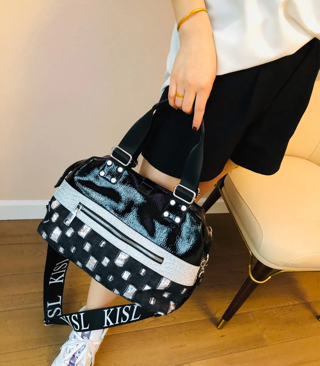 Women Fashion Artificial Leather Messenger Crossbody Bag