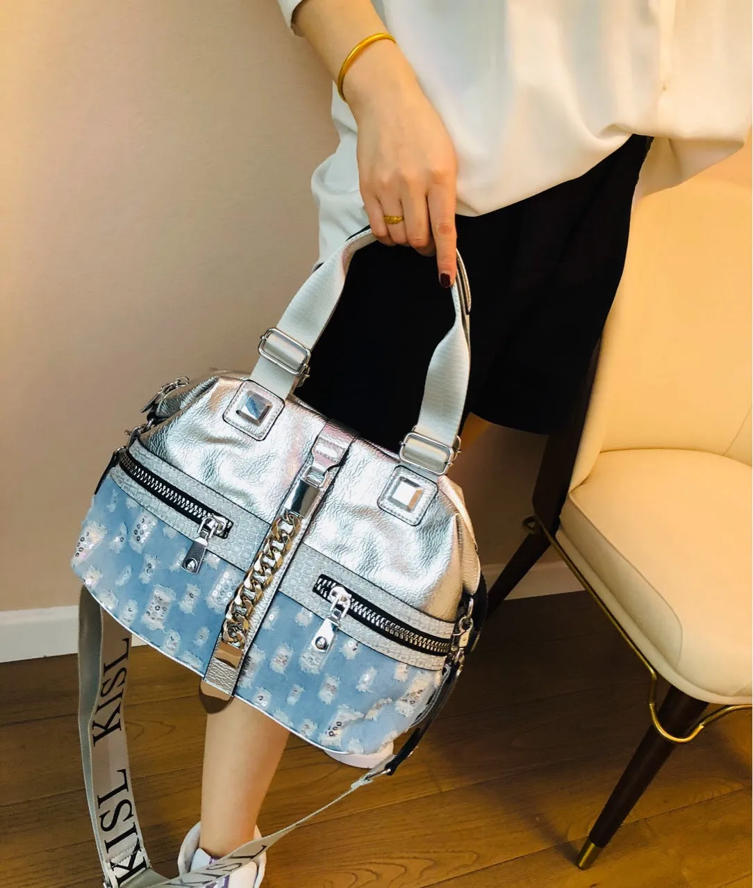 Women Fashion Artificial Leather Messenger Crossbody Bag