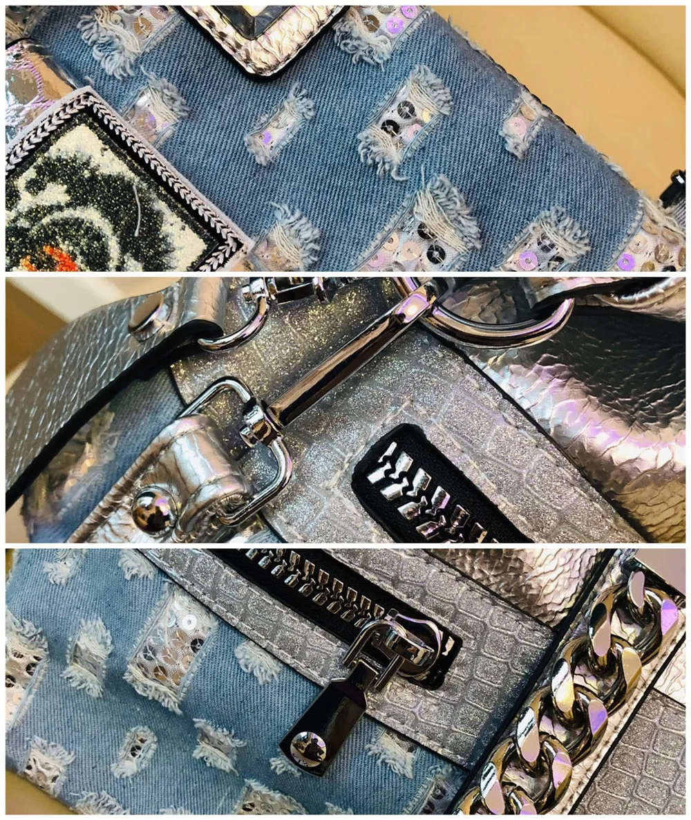 Women Fashion Artificial Leather Messenger Crossbody Bag