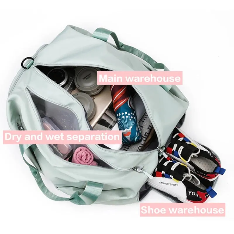 Women Sports Gym Bag Travel Dry Wet Bag Handbag