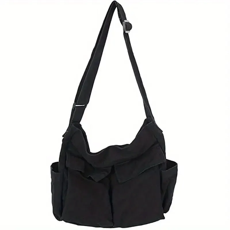 Women's Large Canvas Shoulder Messenger Bag – Vintage & Spacious