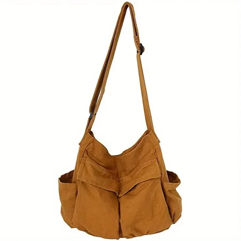 Women's Large Canvas Shoulder Messenger Bag – Vintage & Spacious