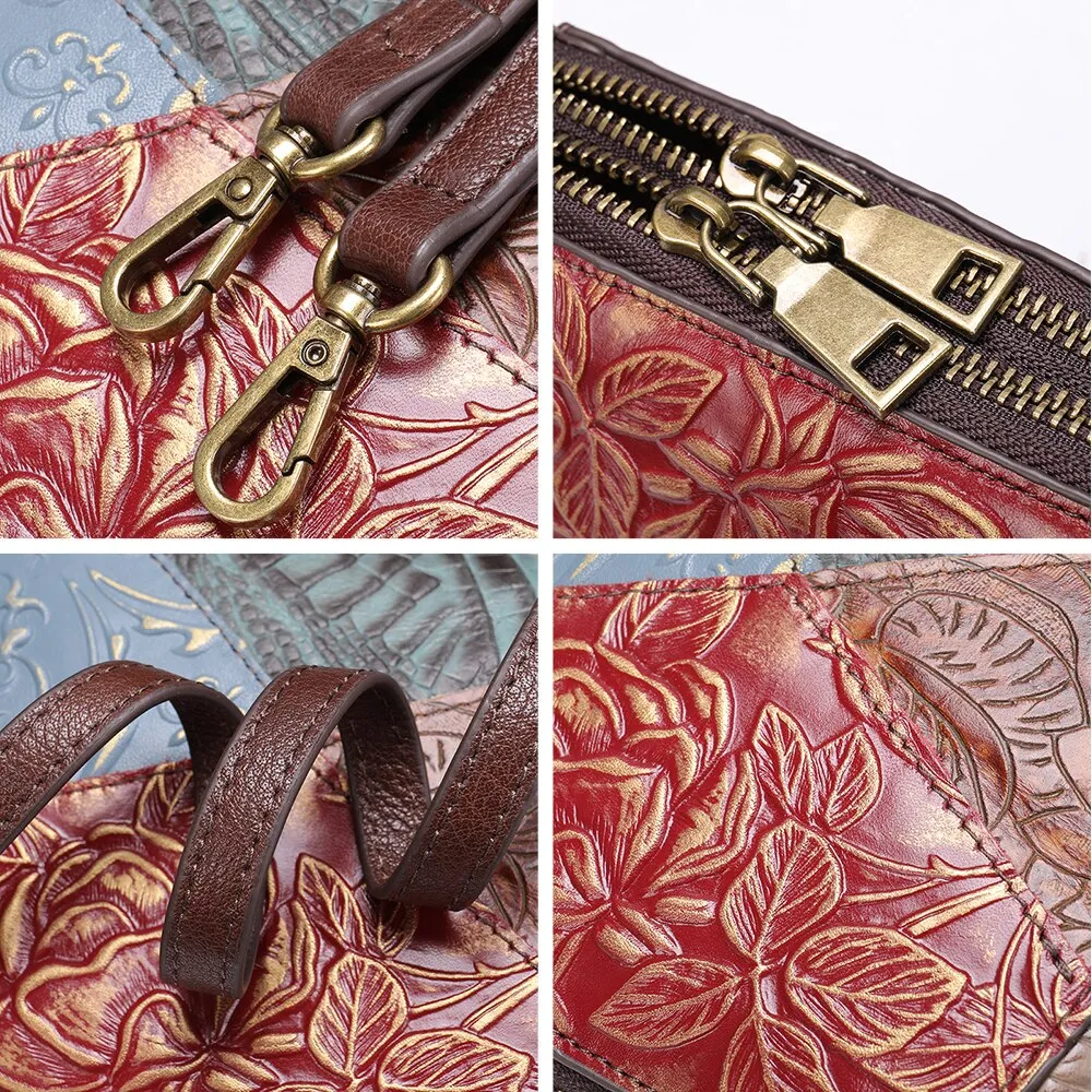 Women's Leather Shoulder Bag Colorful