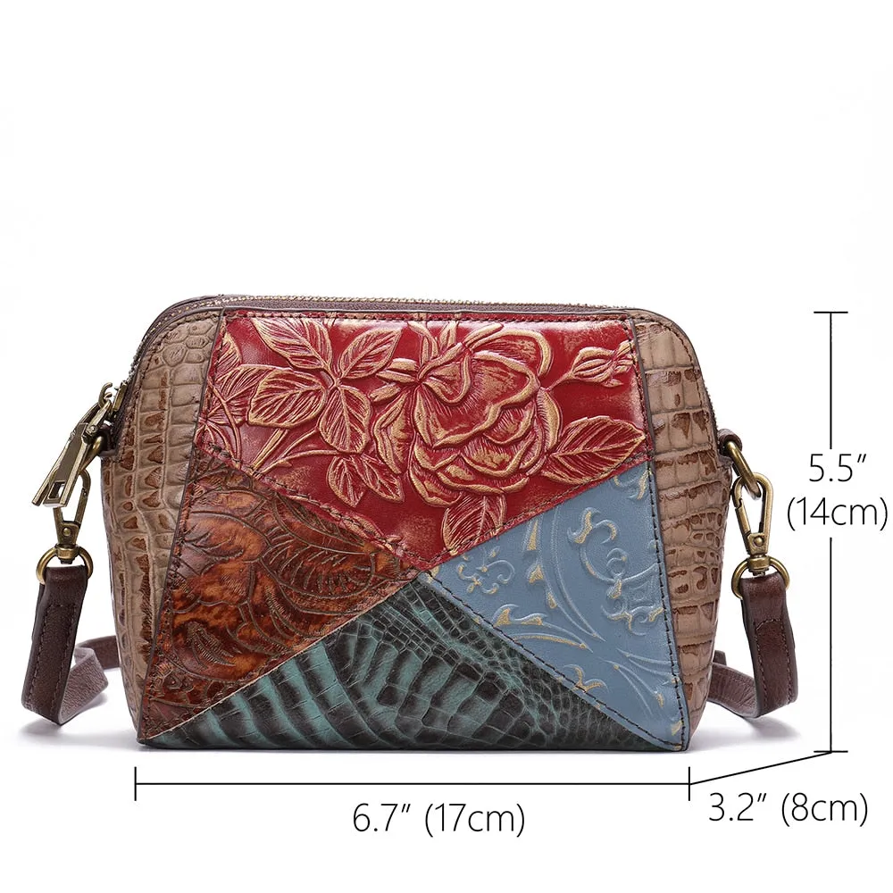 Women's Leather Shoulder Bag Colorful