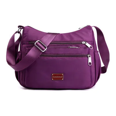 Women's Waterproof Nylon Cloth Mother Business Collect Crossbody Bags