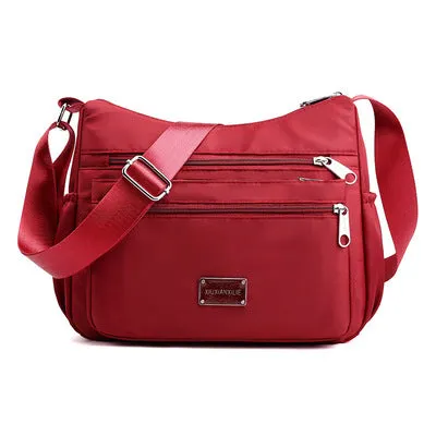 Women's Waterproof Nylon Cloth Mother Business Collect Crossbody Bags