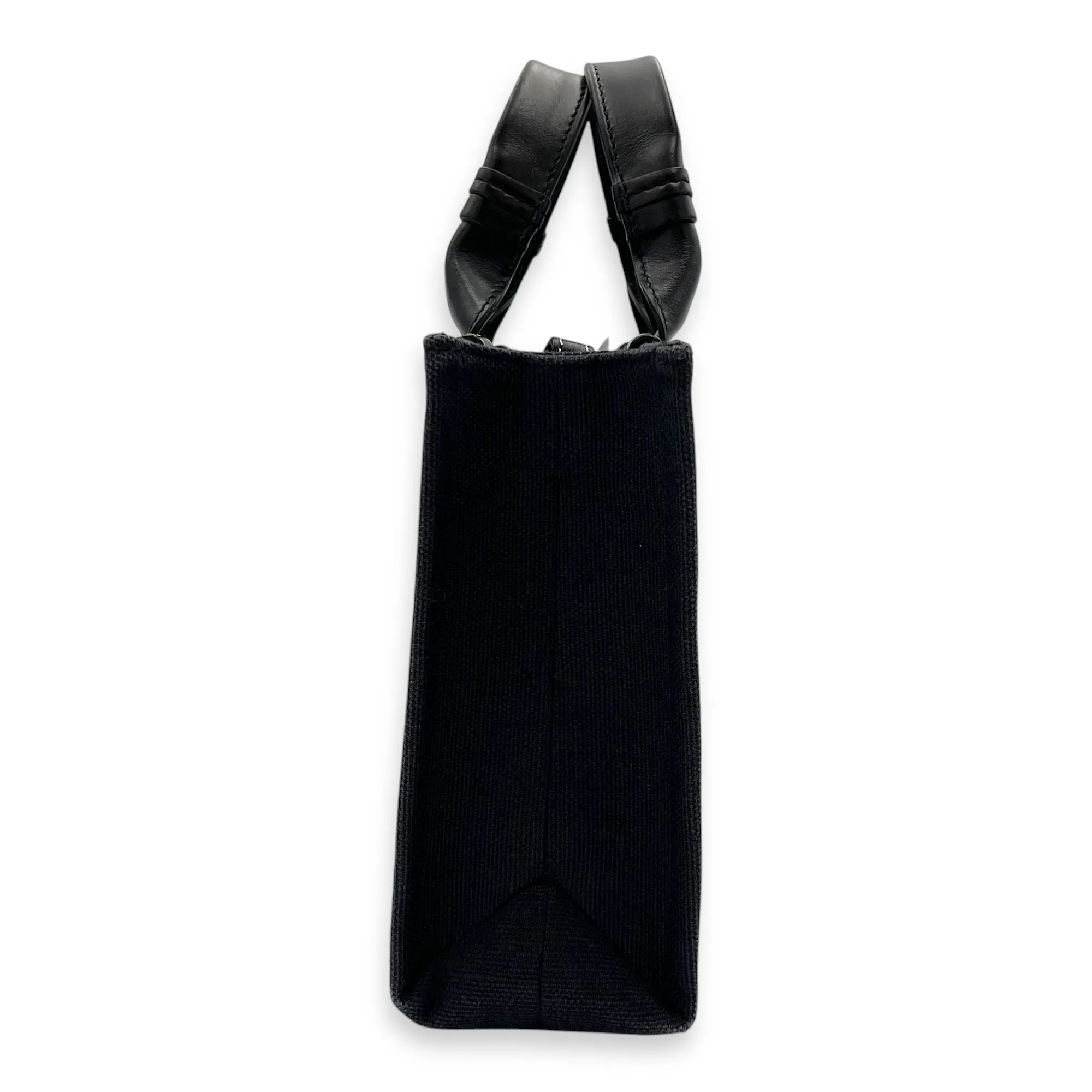 Woody Mini Blue Tote Bag in Denim, Gold hardware