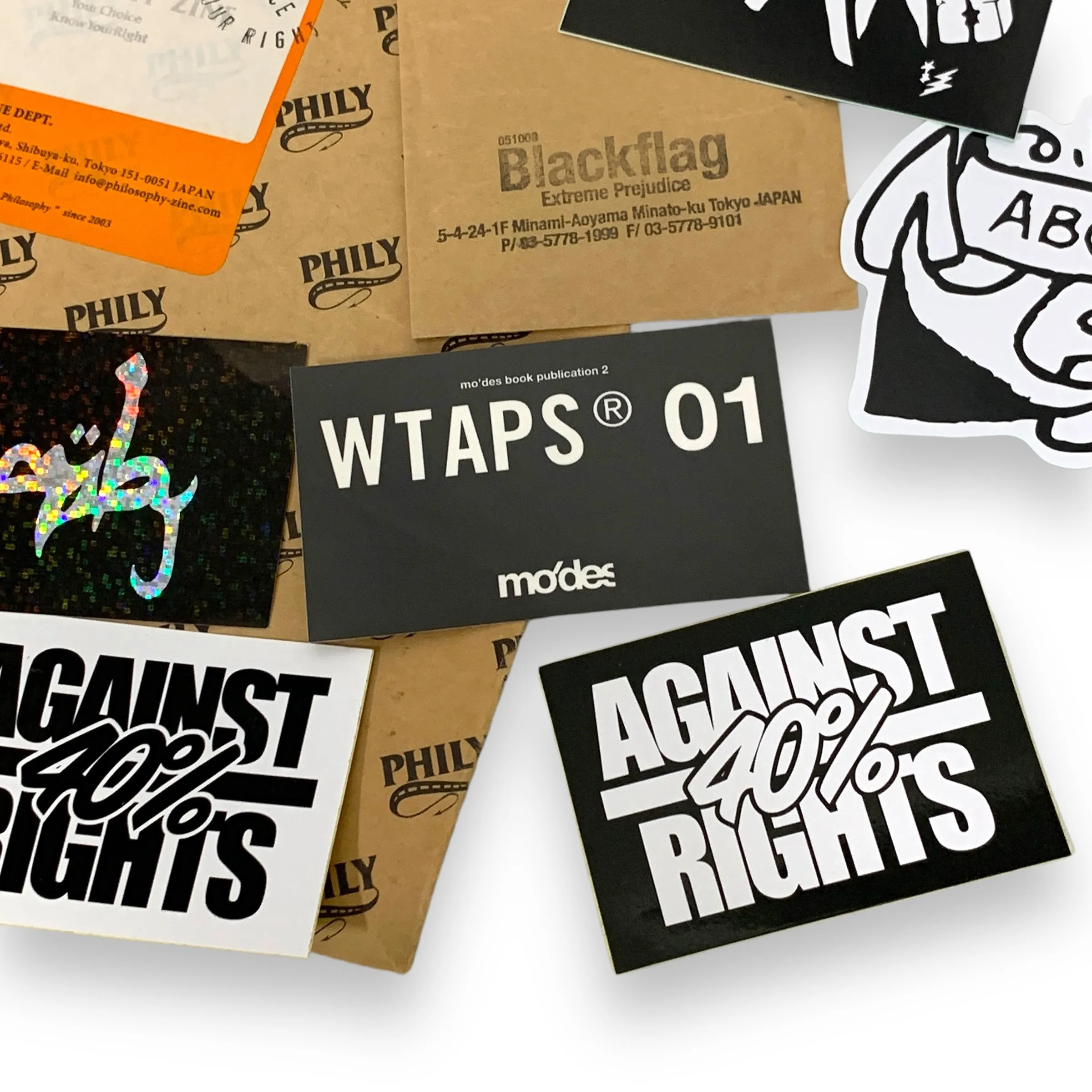 WTaps Vintage 90s, Philosophy Store, Etc. Limited Sticker Large Set