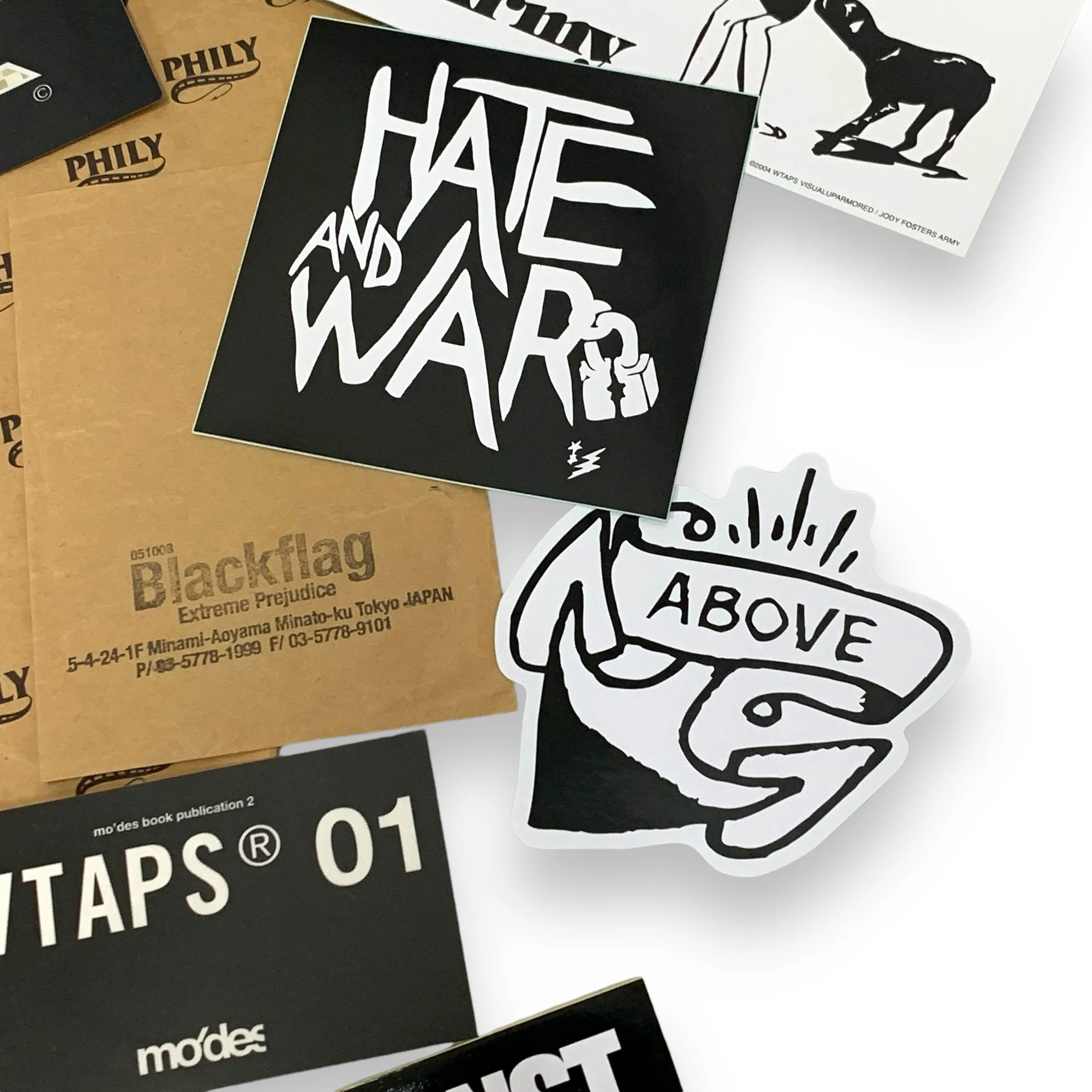 WTaps Vintage 90s, Philosophy Store, Etc. Limited Sticker Large Set