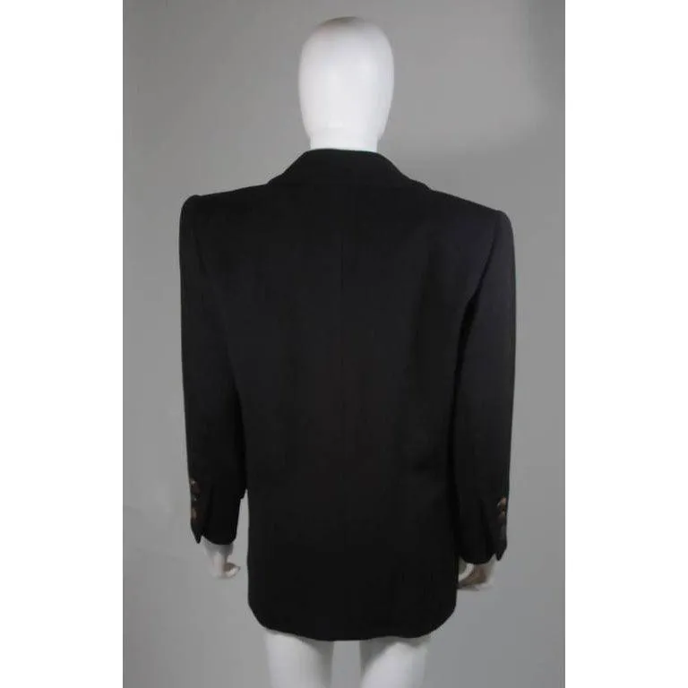YVES SAINT LAURENT Black Cashmere Coat | Size L